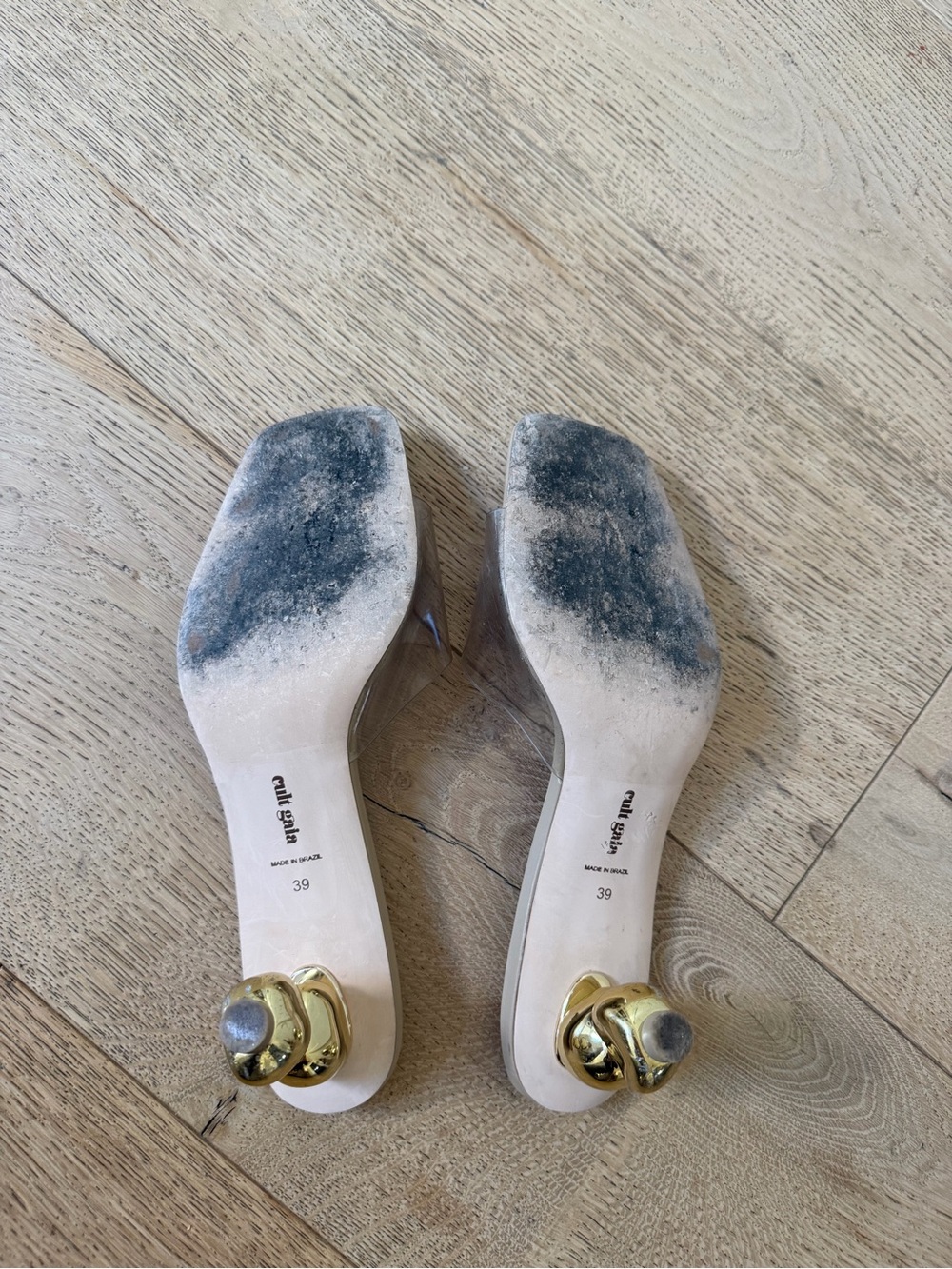 cult gaia Beige Clear Strap Slide Mules - Picture 5 of 5